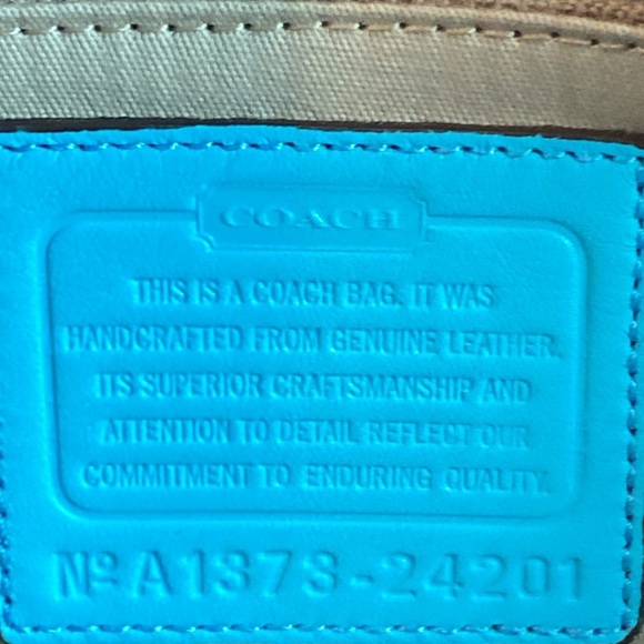 🔥COACH🔥Candace Robin Blue Legacy Carryall Leather Tote/Like New/RARE - Picture 5 of 13